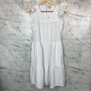 J. CREW FACTORY Mini Gauze Dress Sleeveless White Size 0 NWT
